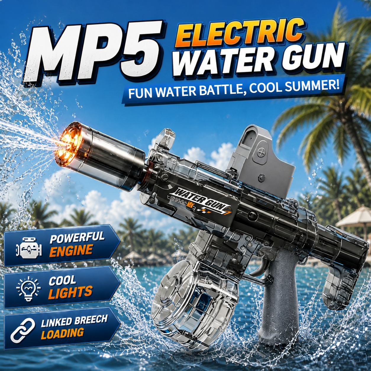 Outdoor Adventure Game - Electric Water Gun Simulation Shooting Water