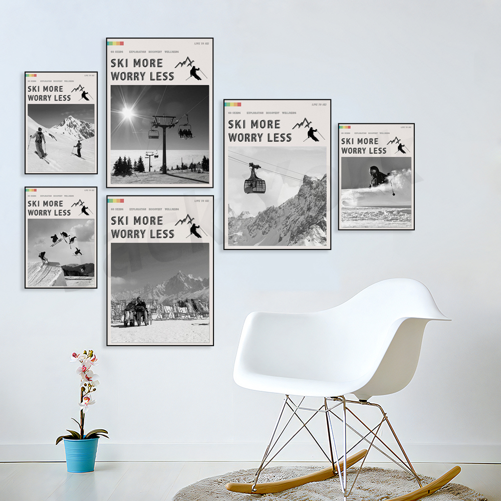 Ski More Worry Less Poster, Sk - Outdoor Adventure York recension och pris
