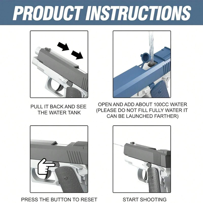 M1911 Water Guns Pistol Toy Sq - Outdoor Adventure Game recension och pris