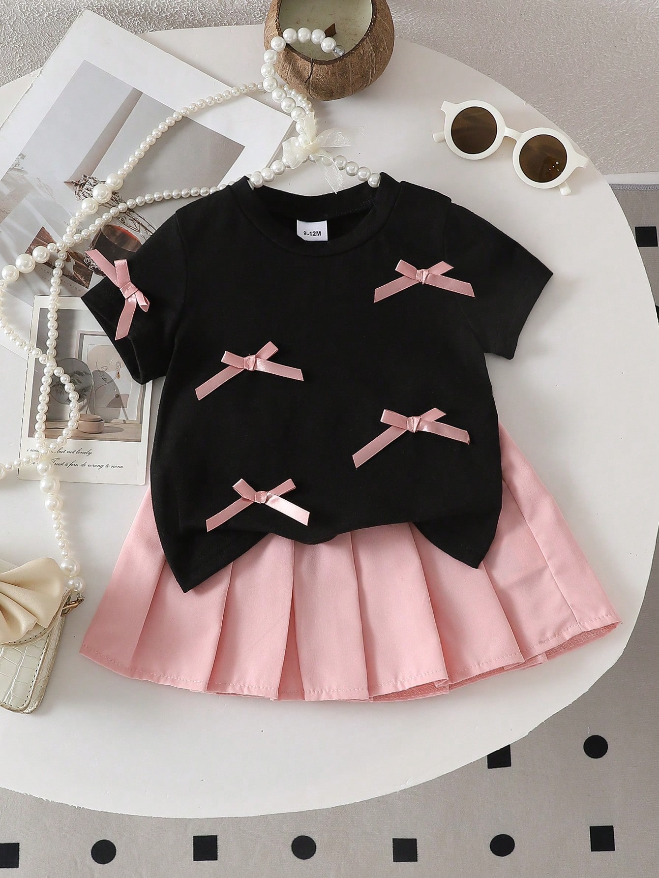 Two-piece baby girl 3D bow cas - Outdoor Adventure Wear recension och pris