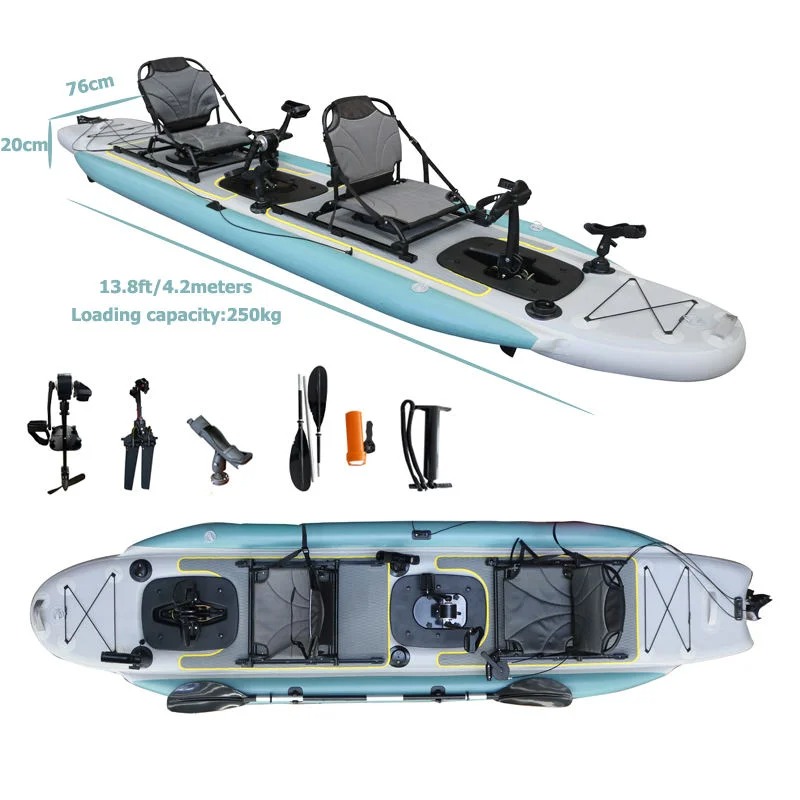 14ft Two-Person Inflatable Ped - Outdoor Adventure Kayak recension och pris